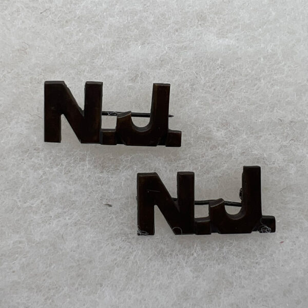 WW1 US Army New Jersey Officer Collar Insignia Set