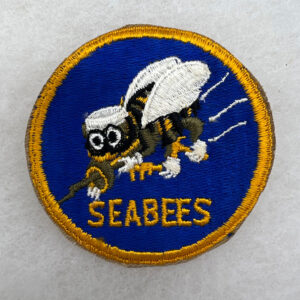US Navy Seabee Construction Battalion Patch Gold Border Variation