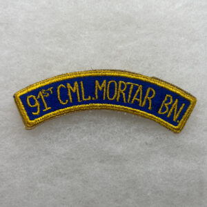 WW2 US Army 91st Chemical Mortar Battalion Tab