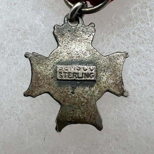 New York Conspicuous Service Cross Medal Miniature Sterling - Image 4