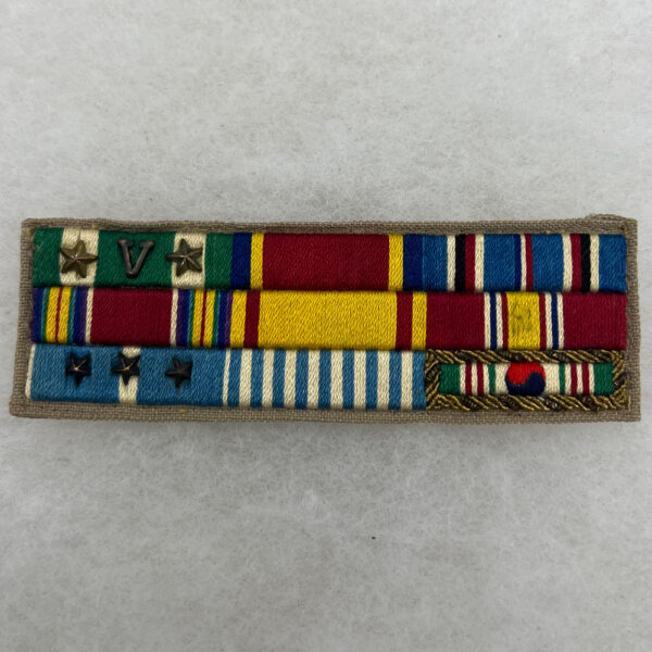 WW2 / Korean War US Navy Officer Ribbon Bar Rack Theater Made