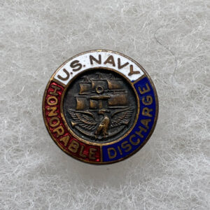 WW2 US Navy Honor Discharge Lapel Pin Enamel