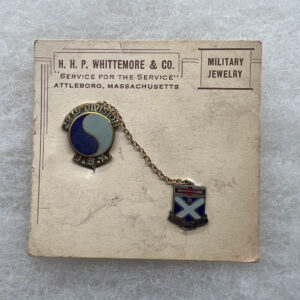 WW2 US Army 29th Infantry Division 176th Infantry Regiment Sweetheart Pin On Card Sterling