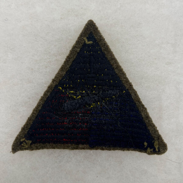 WW2 US Army 1st Armored Division Patch Embroidered On Wool Black Back - Image 2