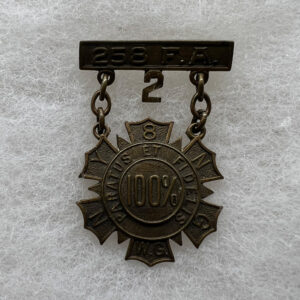 Pre-WW2 US Army 258th Field Artillery NY National Guard Badge Pin
