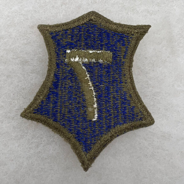 WW2 US Army 7th Corps Patch OD Border Greenback