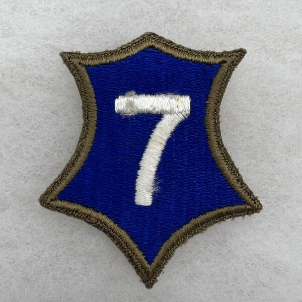 WW2 US Army 7th Corps Patch OD Border Greenback - Image 2