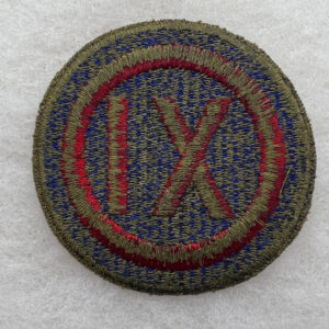 WW2 US Army 9th Corps Patch OD Border Greenback
