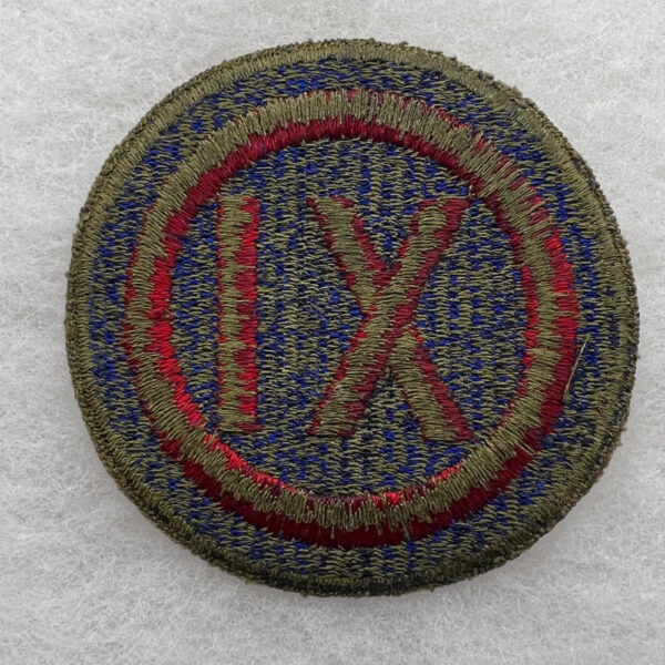WW2 US Army 9th Corps Patch OD Border Greenback