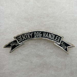 US Army HQ Company 3/23 Sentry Dog Handler Scroll Theater Made
