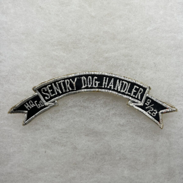 US Army HQ Company 3/23 Sentry Dog Handler Scroll Theater Made