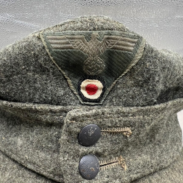 WW2 German Army M-43 Cap Worn Size 56 1944 - Image 2