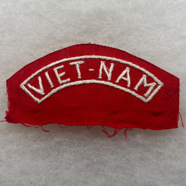 US Vietnam Tab Vietnamese Made Hand Embroidered