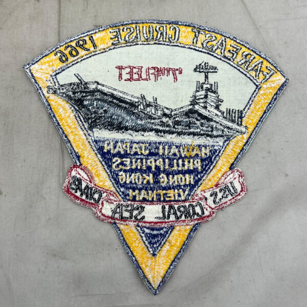US Navy Far East Cruise 1966 7th Fleet USS Coral Sea Patch Japanese Made - Image 2
