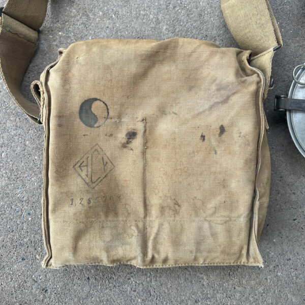 WW1 US Army 115th Infantry 29th Division Field Gear Lot Named Painted Gas Mask Bag Etched Messkit - Image 2
