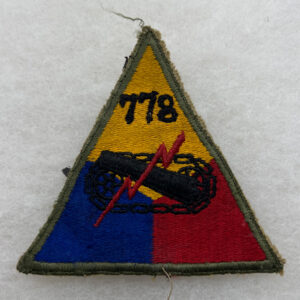 WW2 US Army 778th Tank Battalion Patch Greenback Worn
