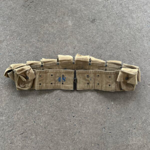 WW1 US Army Medical Web Belt 1918 Mills Eagle Snap Marked To Cavalry Unit