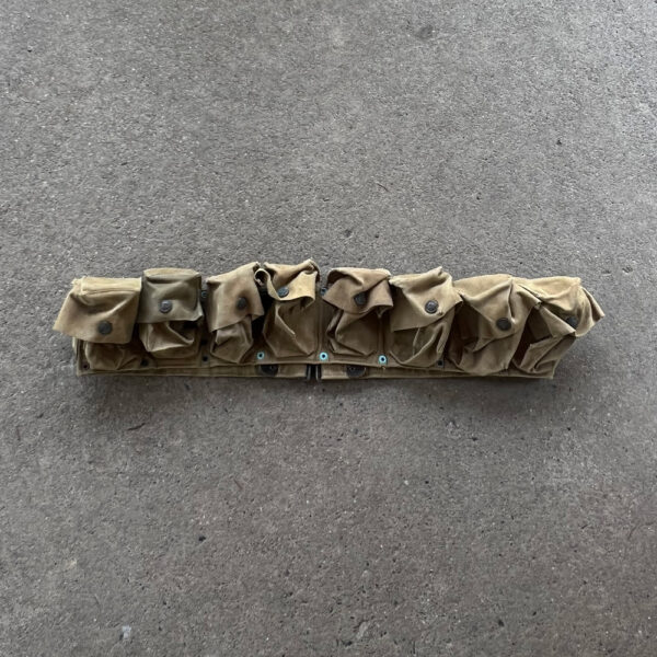 WW1 US Army Medical Web Belt 1918 Mills Eagle Snap Marked To Cavalry Unit - Image 5
