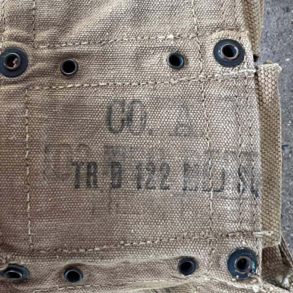 WW1 US Army Medical Web Belt 1918 Mills Eagle Snap Marked To Cavalry Unit - Image 9