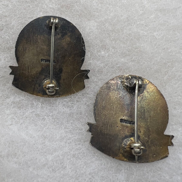 WW2 US Army Air Force Troop Carrier DUI Set Sterling Pinback - Image 2