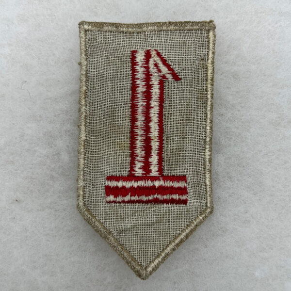 1930s US Army 1st Infantry Division Patch Khaki Twill - Image 2