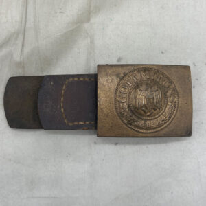 WW2 German Kriegsmarine Belt Buckle With Leather Tab B. Haarmann Ludenscheid Rare
