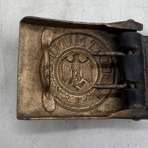 WW2 German Kriegsmarine Belt Buckle With Leather Tab B. Haarmann Ludenscheid Rare - Image 6