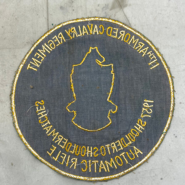 US Army 11th Armored Cavalry Regiment 1957 Shooting Match Jacket Patch German Made - Image 2