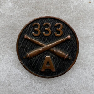 WW1 US Army 333rd Artillery Battery A Enlisted Collar Disk