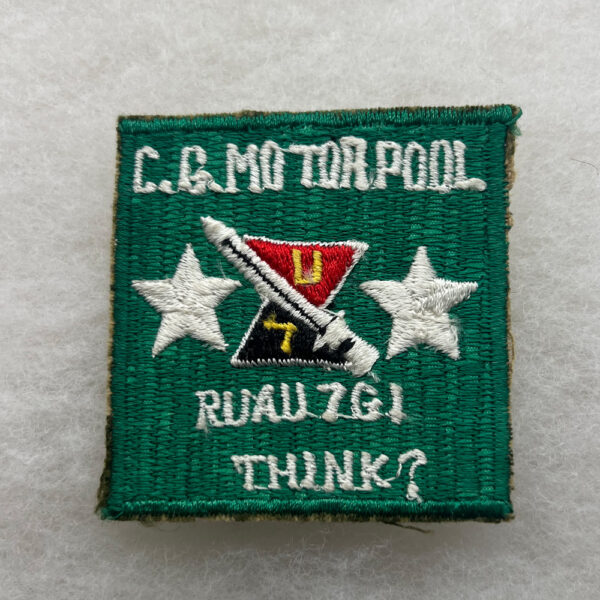 US Army 7th Infantry Division Motor Pool Pocket Patch Theater Made