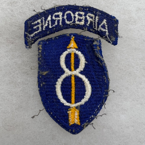 US Army 8th Infantry Division Airborne Patch And Tab Set German Made - Image 2