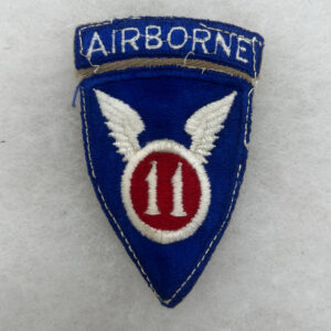 WW2 US Army 11th Airborne Division Patch Attached Tab Worn