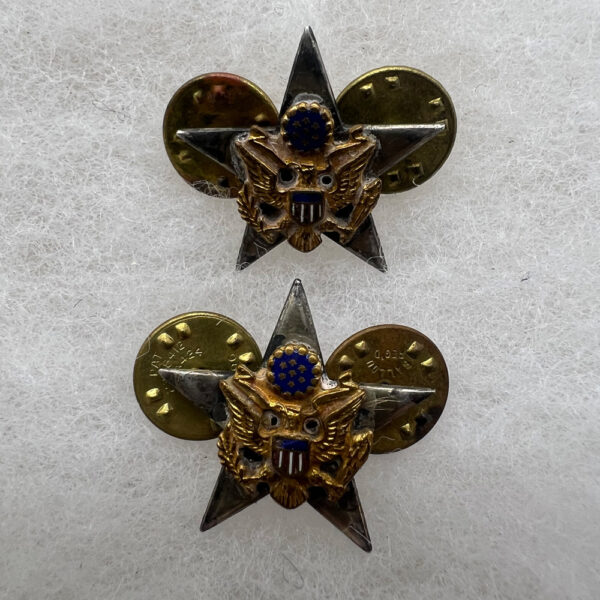 WW2 US Army General Staff Collar Insignia Set Sterling - Image 2
