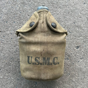 WW1 US Marine Corps Eagle Snap Canteen With USMC Stamp Rare