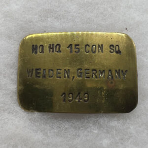 US Army 15th Constabulary Squadron Weiden Germany 1949 Brass Belt Buckle
