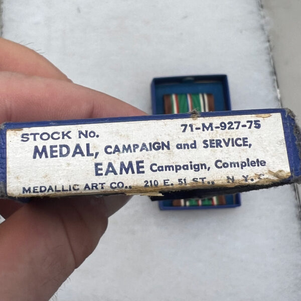 WW2 US ETO Campaign Medal Boxed With Ribbon Bar - Image 3