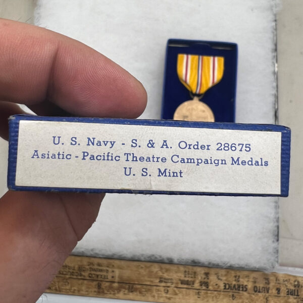 WW2 US Navy Asiatic Pacific Campaign Medal Boxed - Image 3