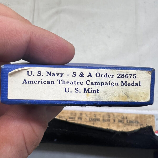WW2 US Navy American Campaign Medal Boxed - Image 3
