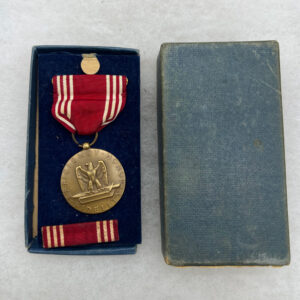 WW2 US Army Good Conduct Medal Boxed Engraved