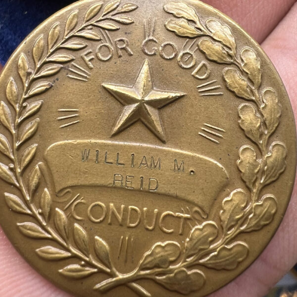 WW2 US Army Good Conduct Medal Boxed Engraved - Image 2