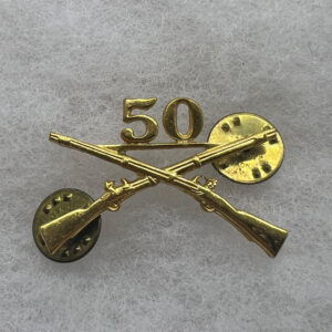 US Army 50th Infantry Officer Collar Insignia Post WW2 NS Meyer