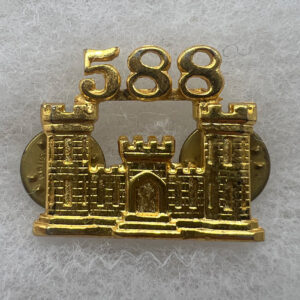 US Army 588th Engineer Officer Collar Insignia