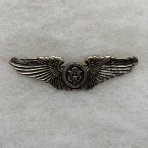 WW2 US Army Air Force Air Crew Wing Pinback Gemsco 3 1/8 Inch