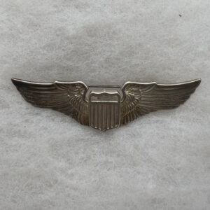 WW2 US Army Air Force Pilot Wing Juarez Sterling 3 Inch Pinback