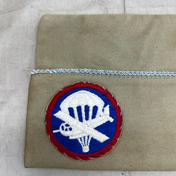 1940s US Army Airborne Infantry Enlisted Overseas Cap Khaki Size 7 1/4 - Image 3
