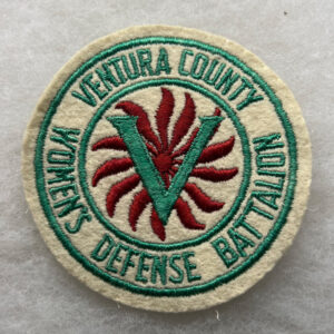 WW2 Ventura Country Women's Defense Battalion Patch Felt 3 5/8 Inch