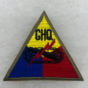 WW2 US Army Armored General Headquarters Armored Triangle Patch Gemsco Rare