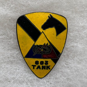 US Army 1st Cavalry Division 603rd Tank Company DUI Pinback Japanese Made