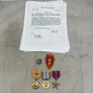 WW2 / 50s US Army 25th Infantry Division Officer's Engraved Bronze Star Medal Grouping