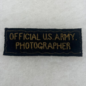 US Army Official Photographer Tab Japanese Made Bullion